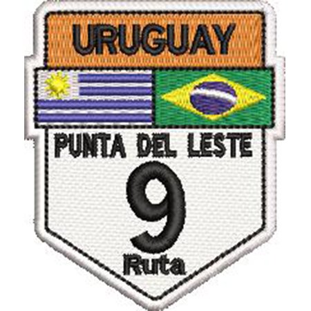 Patch Bordado Punta Del Leste Uruguai 7,5x6 cm Cód.6124