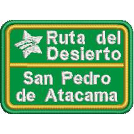 Patch Bordado San Pedro de Atacama 4,5x6,5 cm Cód.6174