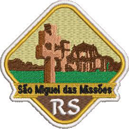 Patch Bordado São Miguel das Missões 8x8 cm Cód.6140